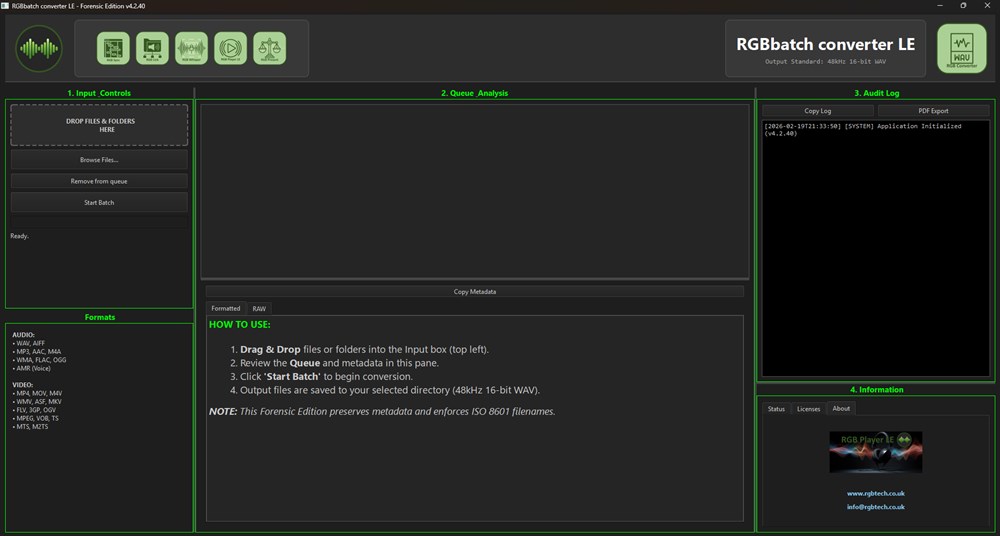 RGB Audio Batch ConverterLE screenshot from Microsoft Store