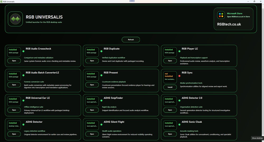 RGB Universalis screenshot from Microsoft Store